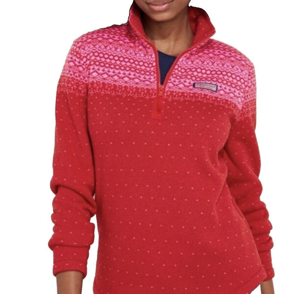 Vineyard Vines Red and Pink Women's Sweater